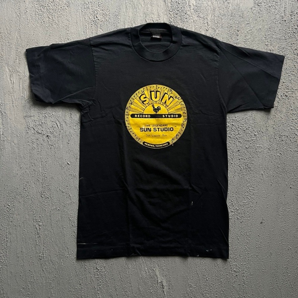 Vintage Sun Studio Shirt Medium Black 1990s Memphis Record Studio